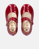 Ballerine da bambina in vernice con cinturino a strappo
