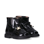 Stivaletti da bambina con frangia e logo EF dorato - F1A5-E0385-0406930-