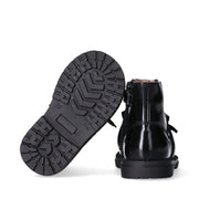 Stivaletti da bambina con frangia e logo EF dorato