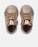 Sneakers da bambina con paillettes e logo laterale
