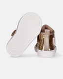 Sneakers da bambina con paillettes e logo laterale