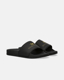 Ciabatte mare da ragazza con logo dorato in rilievo