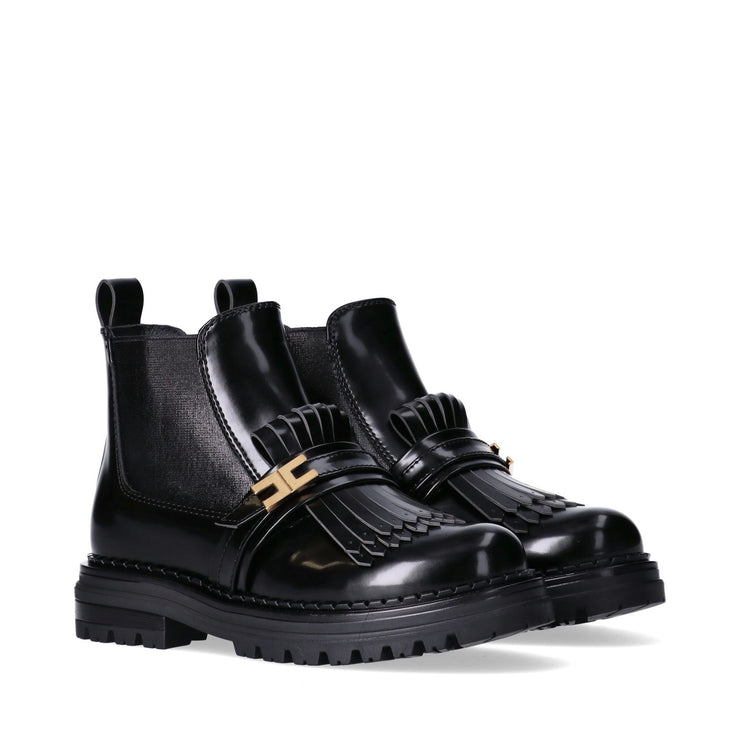 Chelsea boots con frange e logo dorato - F4A5-E0438-1259930-