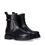 Stivaletti chelsea da ragazza con logo dorato a lato - F4A5-E0441-1251930-