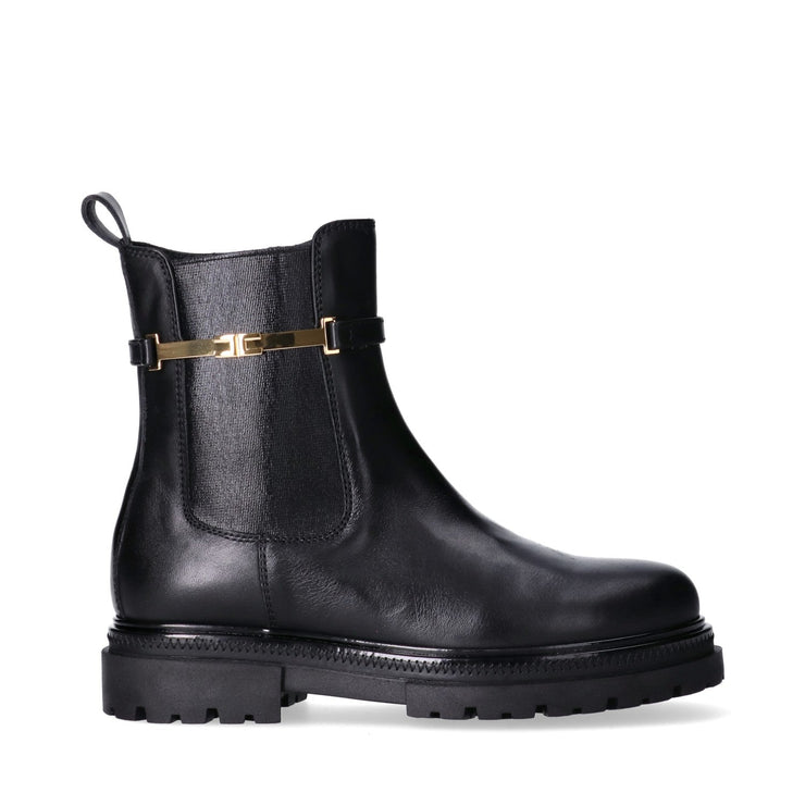 Stivaletti chelsea da ragazza con logo dorato a lato