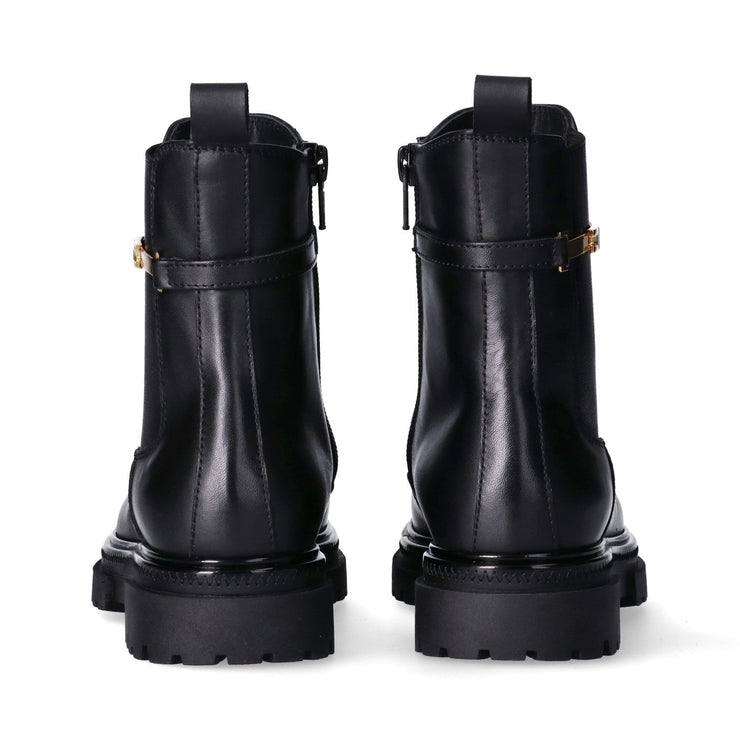 Stivaletti chelsea da ragazza con logo dorato a lato