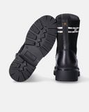 Stivaletti bambina con calza logata e suola carrarmato