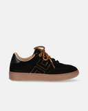 Sneakers ragazza con doppio laccio e logo ricamato