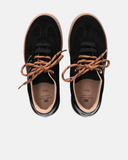 Sneakers ragazza con doppio laccio e logo ricamato