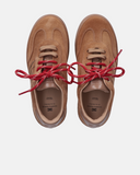 Sneakers ragazza in suede con doppio laccio e logo ricamato