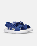 Sandali sportivi con doppio velcro e logo laterale