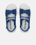 Sandali sportivi con doppio velcro e logo laterale