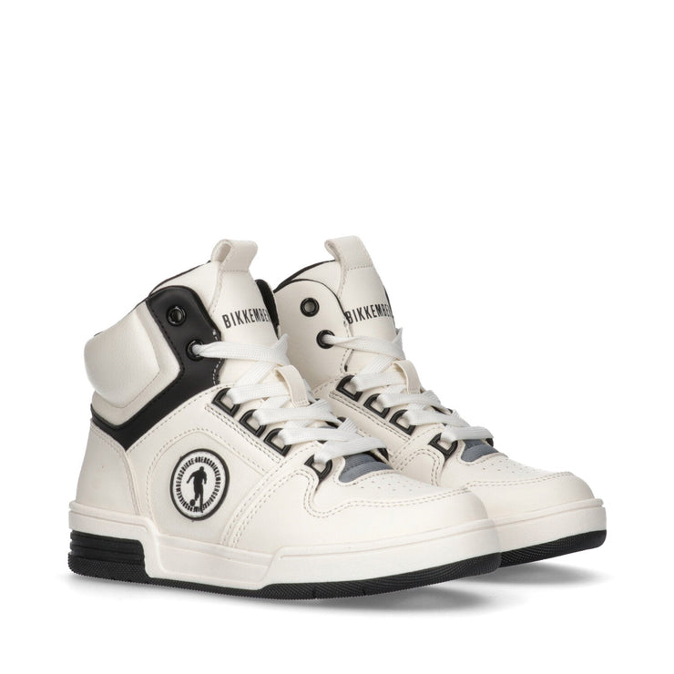 Sneakers alte da ragazzo con logo calciatore - K3B9-21403-1355X002