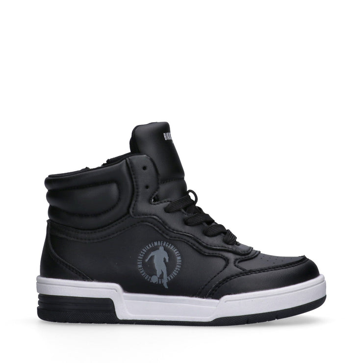 Sneakers alte in pelle sintetica con logo laterale