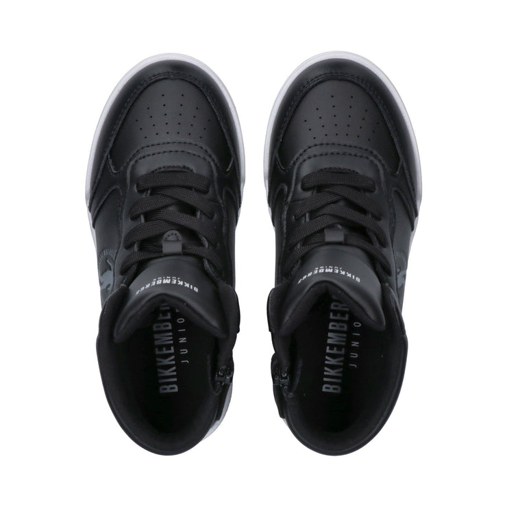 Sneakers alte in pelle sintetica con logo laterale