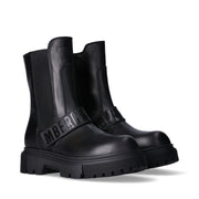 Stivaletti alti in pelle con fascia logo e zip interna - K4A5-21813-1251999-