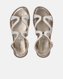 Sandali in pelle con incrocio stile schiava
