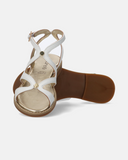 Sandali in pelle con incrocio stile schiava