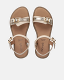 Sandali in pelle con doppia fibbia elegante