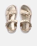 Sandali platform con velcro e fasce incrociate