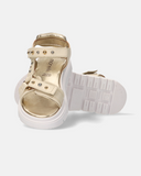 Sandali platform con velcro e fasce incrociate