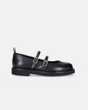 Ballerine Mary Jane in pelle con doppio cinturino