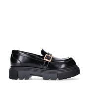 Mocassini da ragazza con fibbia gioiello e suola chunky