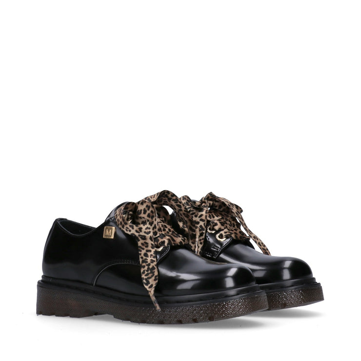 Stringate College da ragazza con lacci animalier - M4A4-53137-1453999-