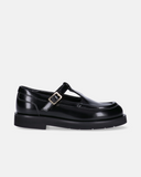 Scarpa ragazza con cinturino a T e cucitura paraboot