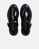 Scarpa ragazza con cinturino a T e cucitura paraboot