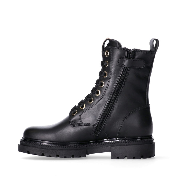 Stivaletti da ragazza con dettaglio in maglia metallica dorata