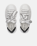 Sneakers in pelle con fondo chunky e dettagli grafici
