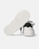 Sneakers in pelle con fondo chunky e dettagli grafici
