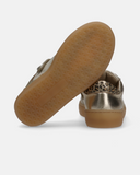 Sneakers in pelle con inserti glitter e dettaglio animalier