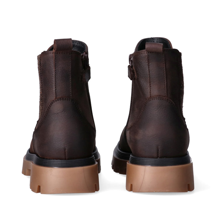 Stivaletti urban in pelle con zip