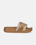 Ciabatte platform da ragazza con fascia Geo Classic e logo lettering