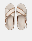 Sandali platform da ragazza con fasce incrociate e stampa Geo Classic
