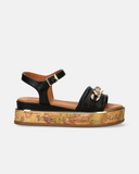Sandali platform da ragazza con catena decorativa