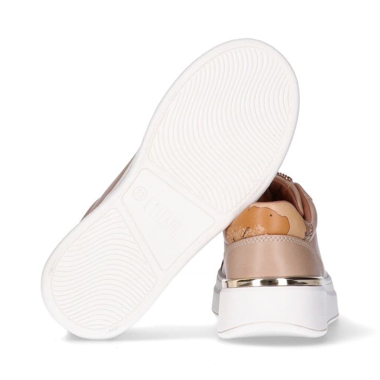 Sneakers da ragazza con inserto prezioso e logo laterale