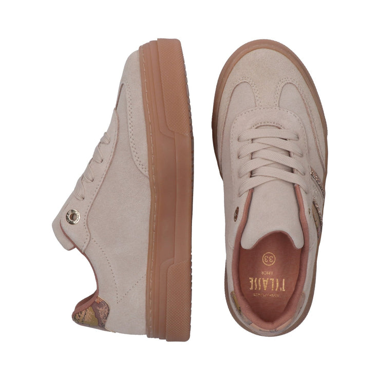 Sneakers da ragazza suola platform e logo laterale