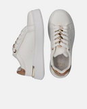 Sneakers platform da ragazza con lacci gioiello