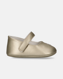 Ballerine da culla cinturino in velcro e Monogram ricamato