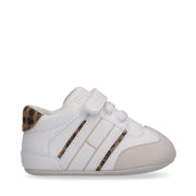 Sneakers culla da bambina con velcro