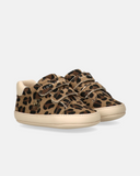 Sneakers da bambina marroni Tommy Hilfiger con stampa animalier e chiusura a strappo.