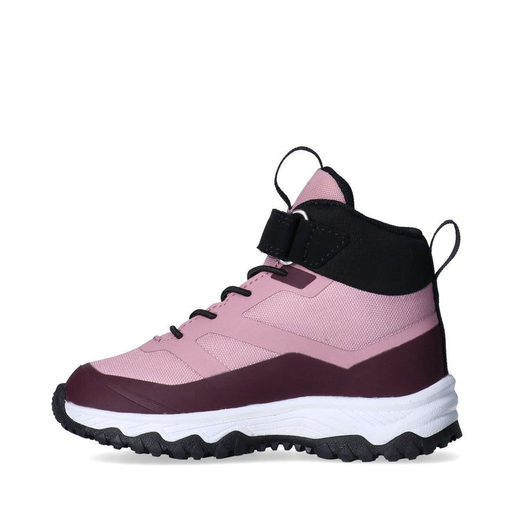 Scarponcini bambina in tessuto tecnico con velcro e lacci