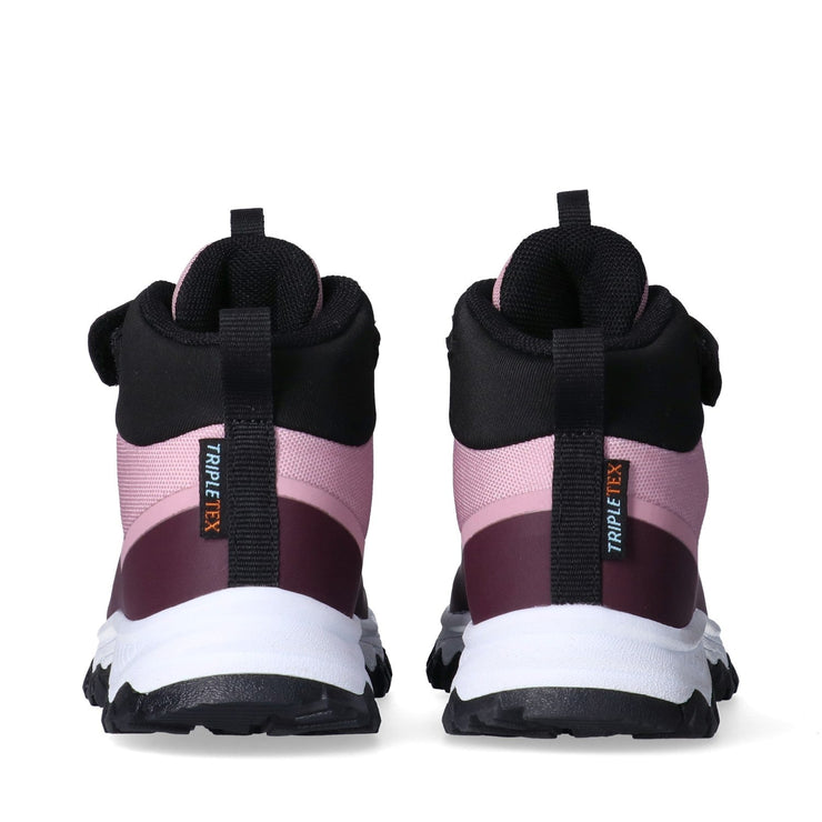 Scarponcini bambina in tessuto tecnico con velcro e lacci