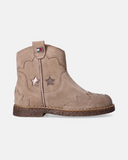 Stivaletti texani bambina in suede con stelle