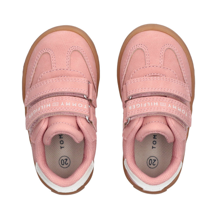 Sneakers da bambina doppio velcro stile retrò