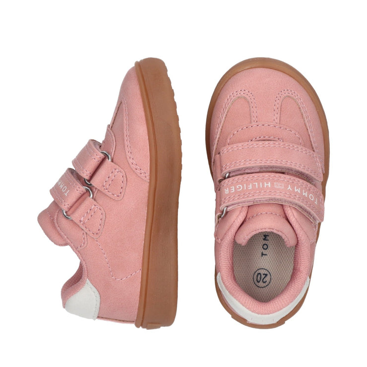 Sneakers da bambina doppio velcro stile retrò