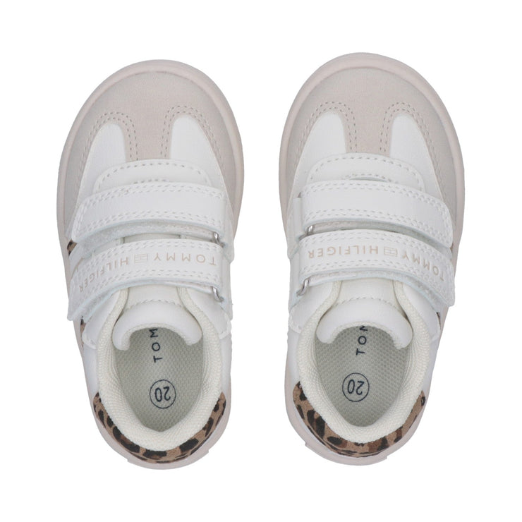 Sneakers da bambina doppio velcro animalier